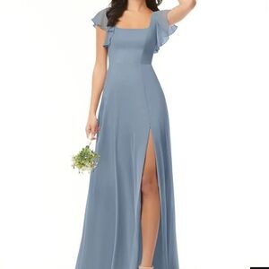 Azazie Bondi Dress in Dusty Blue size A10